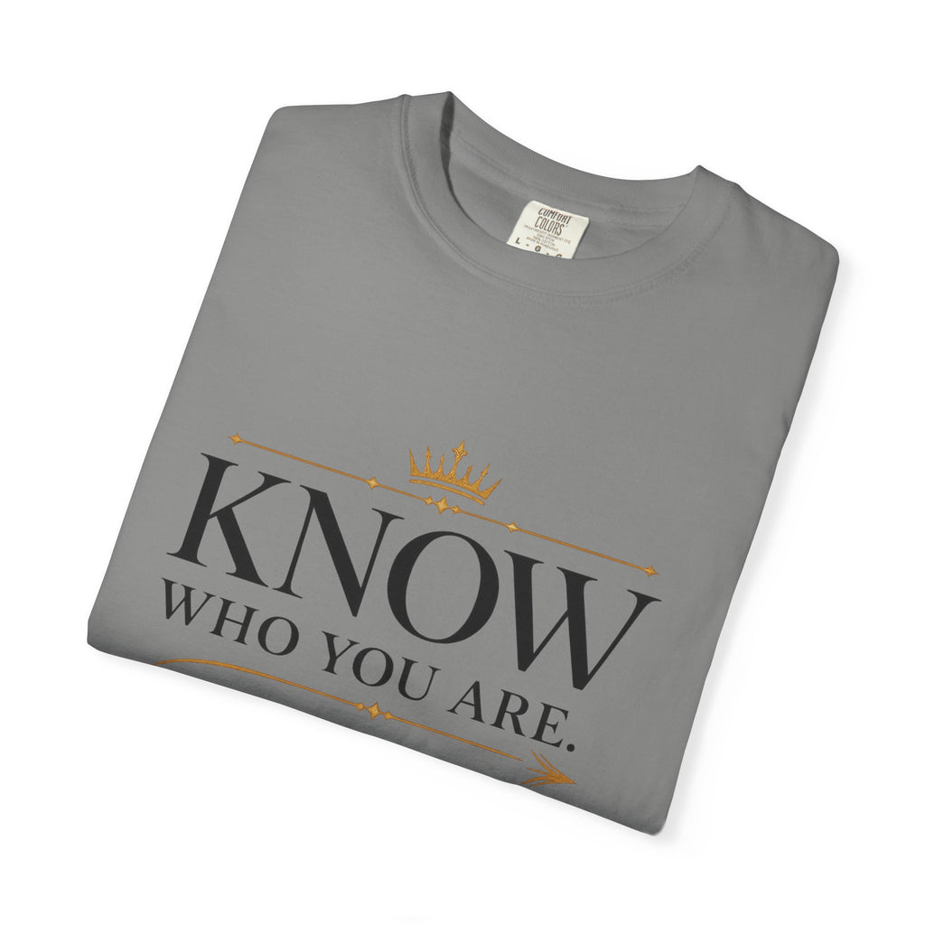 Know Who You Are Respect Follows Shirt Motivational Streetwear Tee