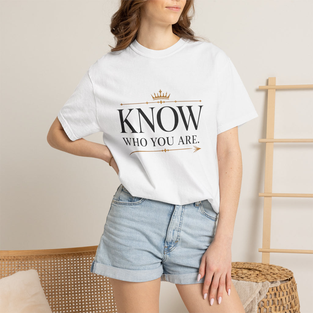 Know Who You Are Respect Follows Shirt Motivational Streetwear Tee