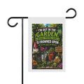 Garden Therapy™ Funny Double-Sided Garden Banner | “Punching People Is Frowned Upon” Outdoor Flag