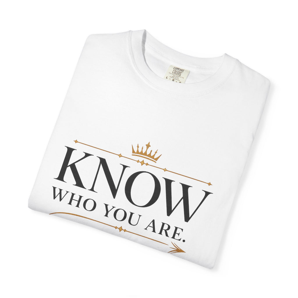 Know Who You Are Respect Follows Shirt Motivational Streetwear Tee