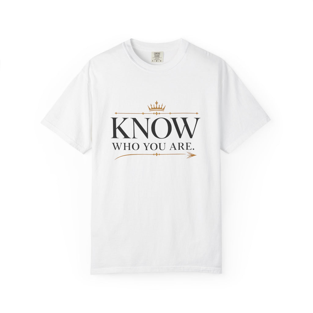Know Who You Are Respect Follows Shirt Motivational Streetwear Tee
