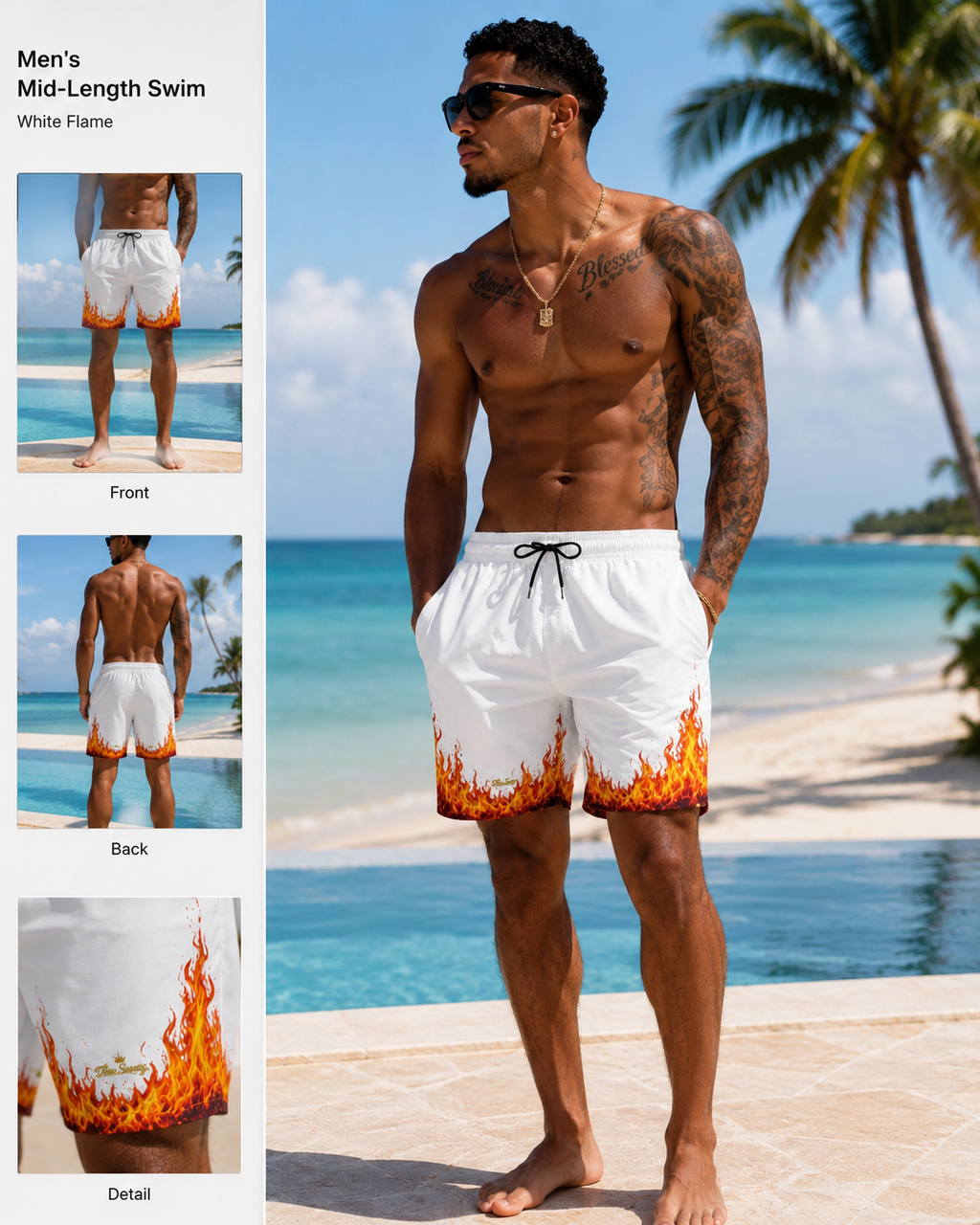 Royal Flame Swim Shorts